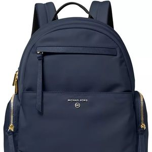 NWT Michael Kors Prescott Large Nylon Backpack (Navy)